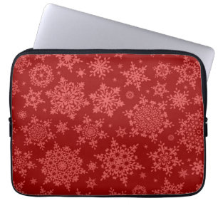 Snowflake pattern laptop sleeve