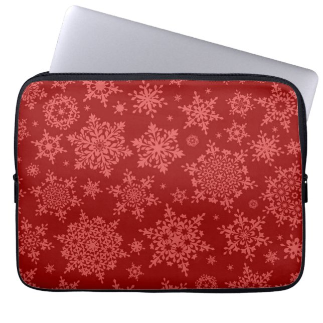 Snowflake pattern	 laptop sleeve (Front)