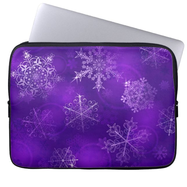 Snowflake pattern	 laptop sleeve (Front)