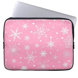 Snowflake pattern laptop sleeve
