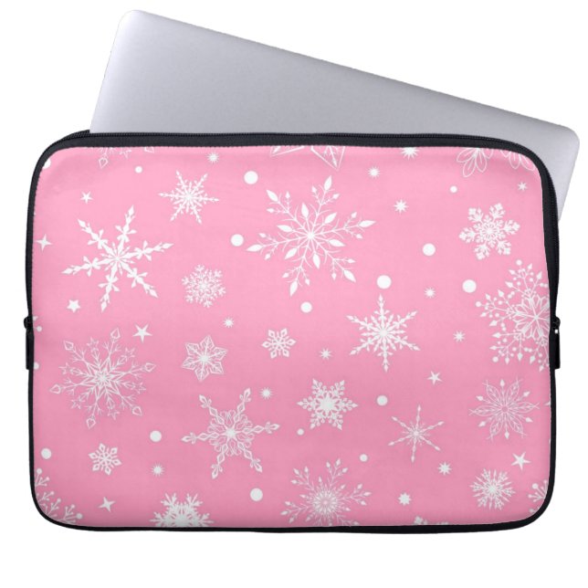 Snowflake pattern	 laptop sleeve (Front)