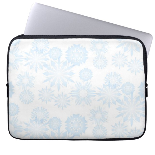 Snowflake pattern	 laptop sleeve (Front)
