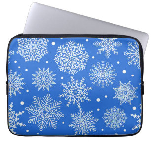 Snowflake pattern laptop sleeve