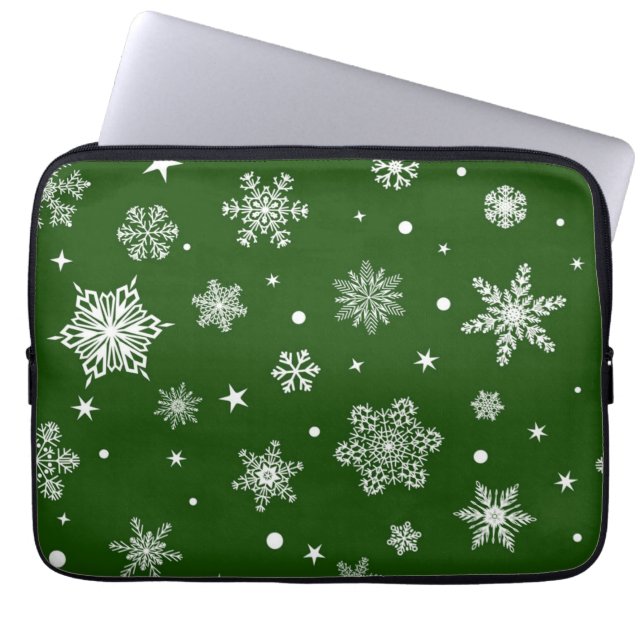 Snowflake pattern	 laptop sleeve (Front)