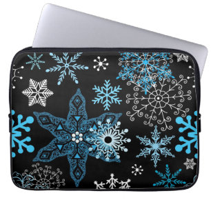 Snowflake pattern	 laptop sleeve
