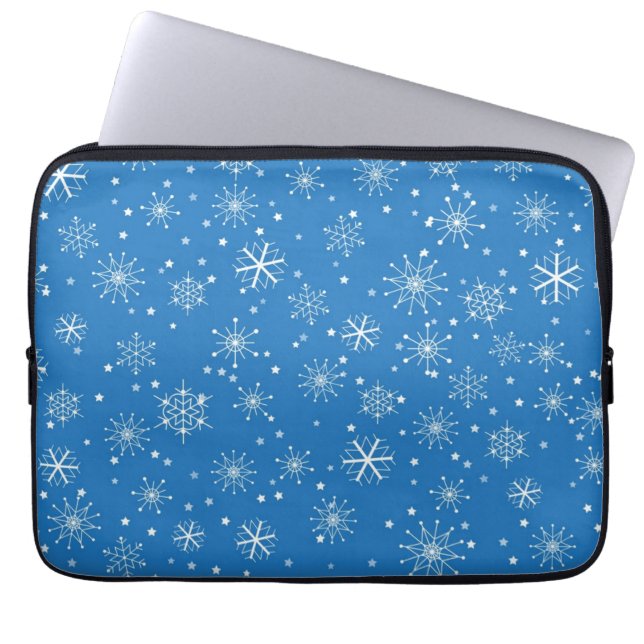 Snowflake pattern	 laptop sleeve (Front)
