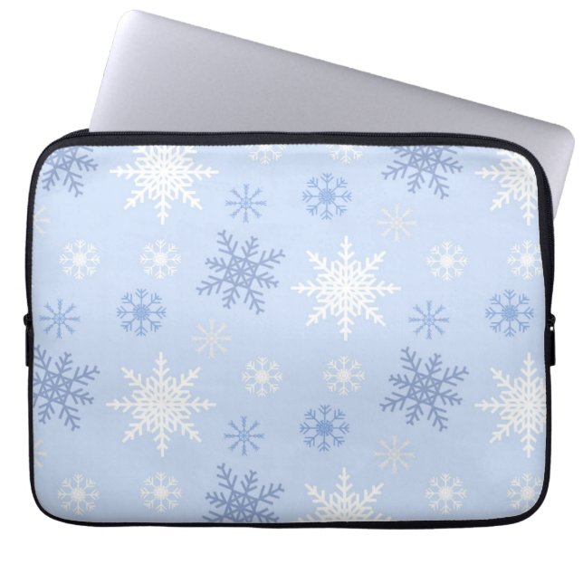 Snowflake pattern	 laptop sleeve (Front)