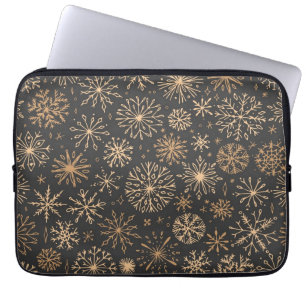Snowflake pattern laptop sleeve