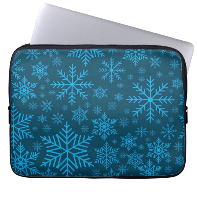 Snowflake pattern	 laptop sleeve (Front)