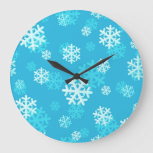 Snowflake pattern large clock