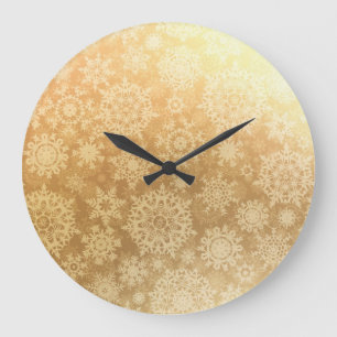 Snowflake pattern large clock