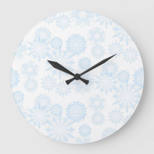 Snowflake pattern large clock