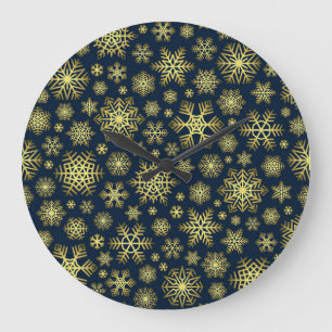 Snowflake pattern large clock