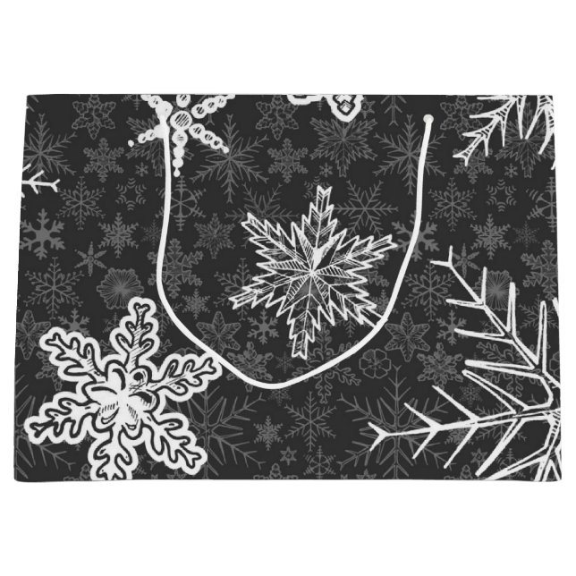 Snowflake pattern	 large gift bag (Front)