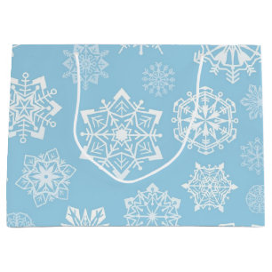 Snowflake pattern large gift bag