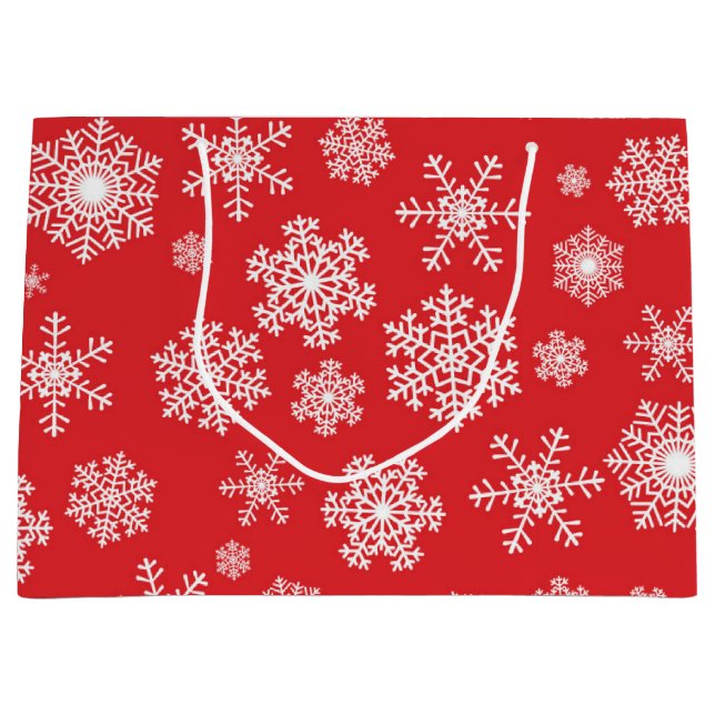 Snowflake pattern	 large gift bag (Front)