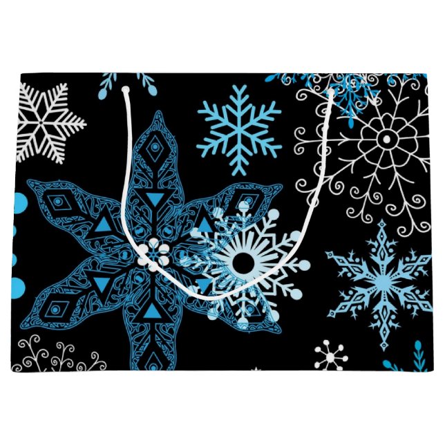 Snowflake pattern	 large gift bag (Front)