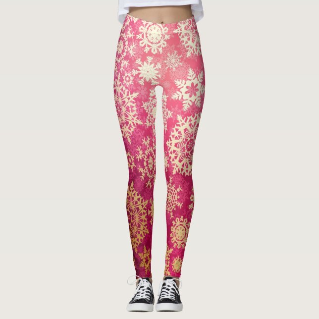 Snowflake pattern	 leggings (Front)