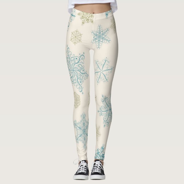 Snowflake pattern	 leggings (Front)