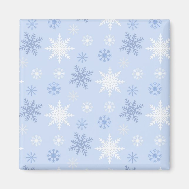 Snowflake pattern magnet (Front)