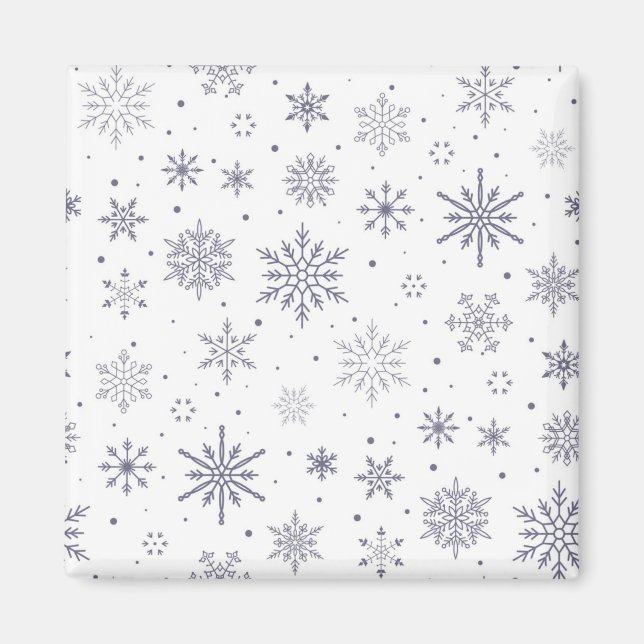 Snowflake pattern magnet (Front)