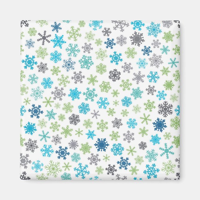 Snowflake pattern magnet (Front)