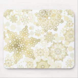 Snowflake pattern mouse pad