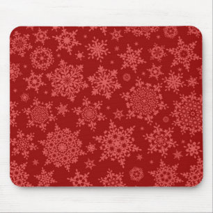 Snowflake pattern mouse pad