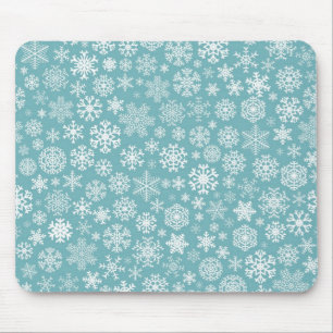 Snowflake pattern mouse pad