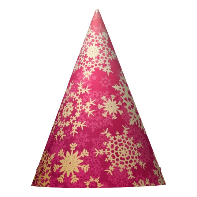 Snowflake pattern	 party hat (Front)