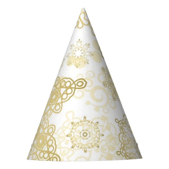 Snowflake pattern party hat (Front)