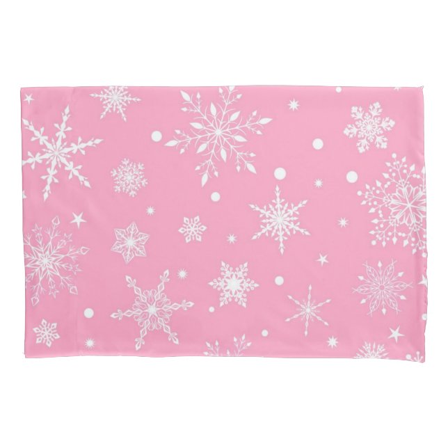 Snowflake pattern pillowcase (Front)