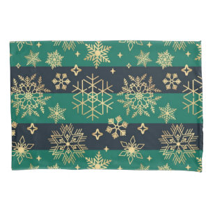 Snowflake pattern pillowcase