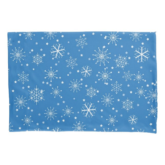 Snowflake pattern pillowcase (Front)