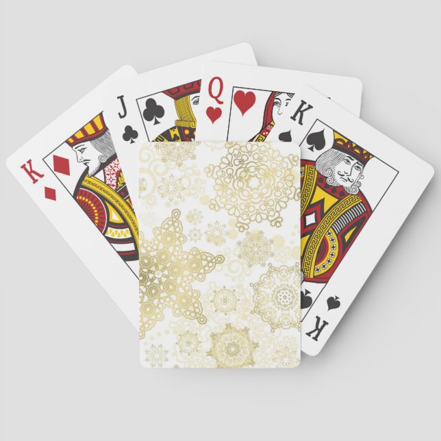 Snowflake pattern playing cards (Back)