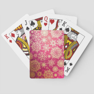 Snowflake pattern playing cards