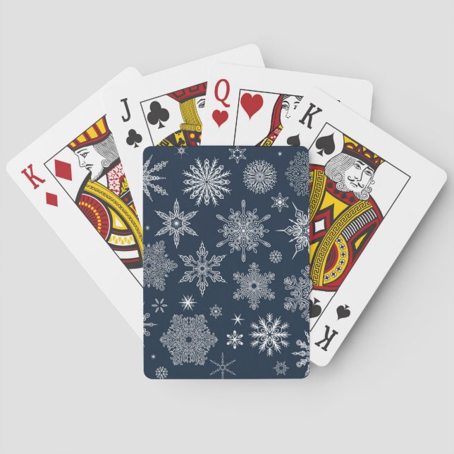 Snowflake pattern playing cards (Back)