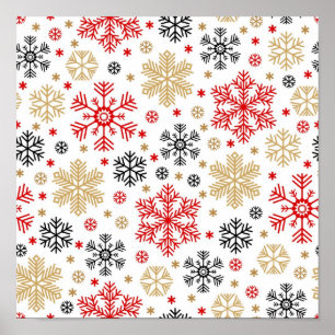 Snowflake pattern poster