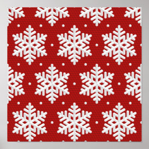 Snowflake pattern poster