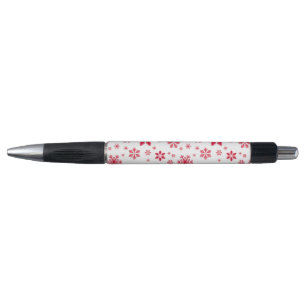 Snowflake Pattern, Red Snowflakes, Snow, White Pen