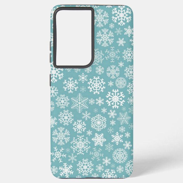 Snowflake pattern samsung galaxy s21 ultra case (Back)