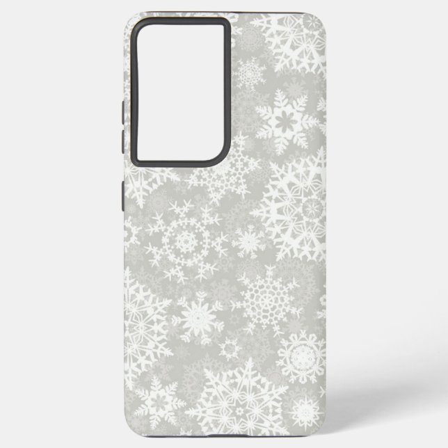 Snowflake pattern samsung galaxy s21 ultra case (Back)