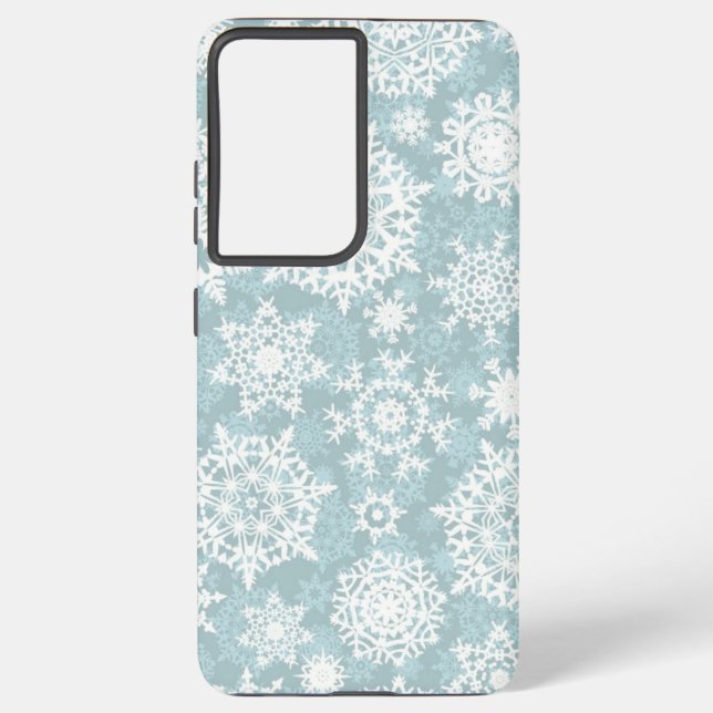 Snowflake pattern samsung galaxy s21 ultra case (Back)