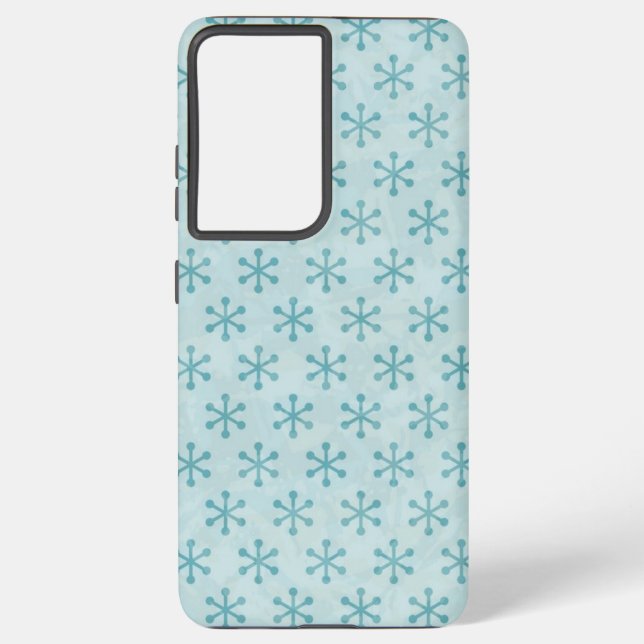 Snowflake pattern samsung galaxy s21 ultra case (Back)