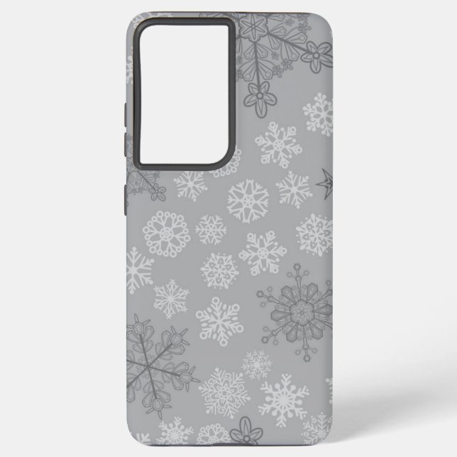 Snowflake pattern samsung galaxy s21 ultra case (Back)