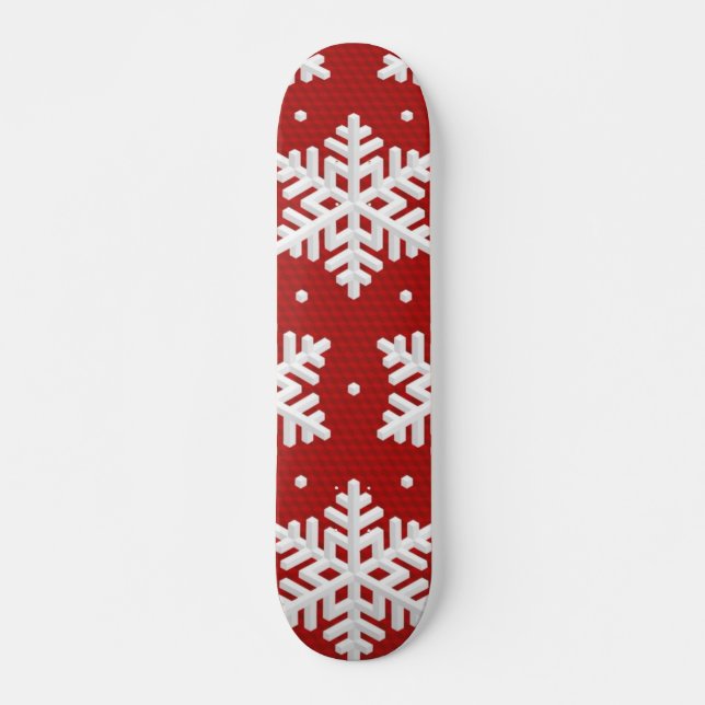 Snowflake pattern skateboard (Front)