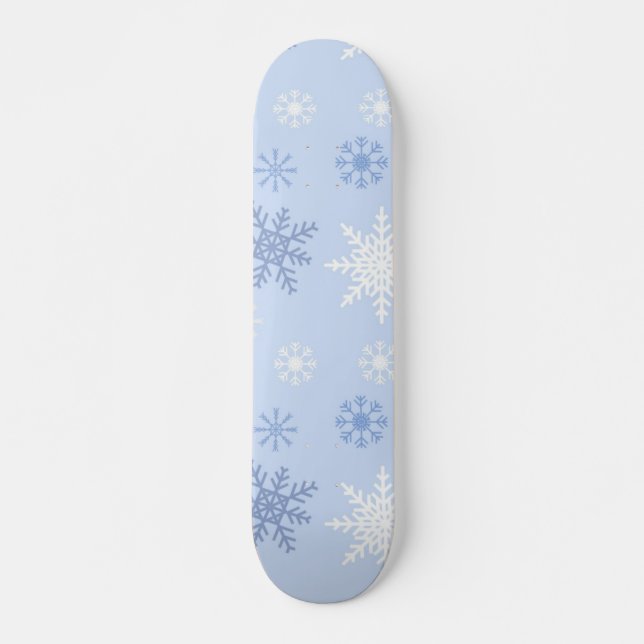 Snowflake pattern skateboard (Front)