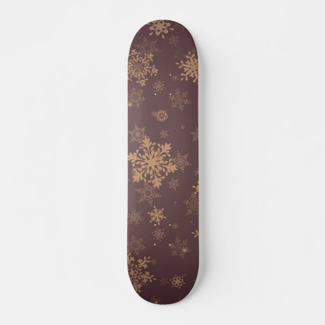 Snowflake pattern skateboard (Front)