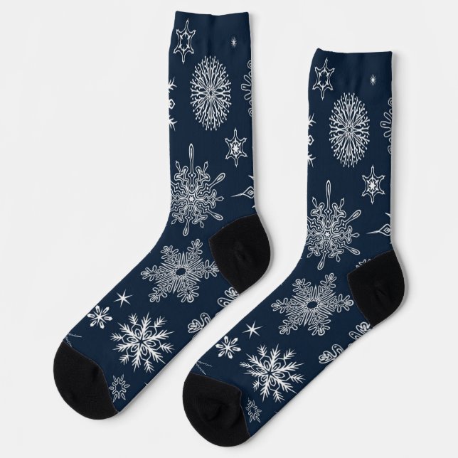 Snowflake pattern socks (Left)