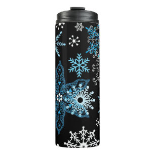 Snowflake pattern	 thermal tumbler